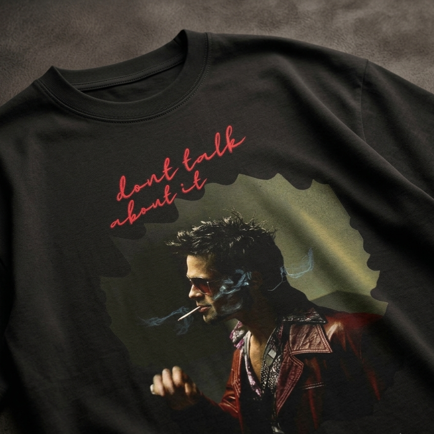 DON'T TALK ABOUT IT™ Oversized Graphic Tee