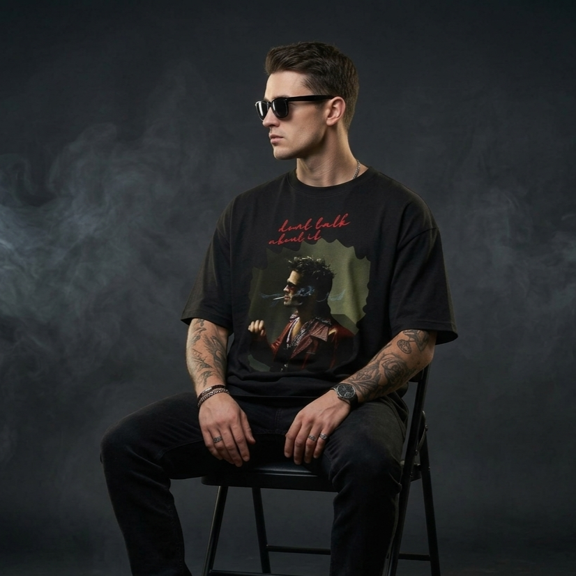DON'T TALK ABOUT IT™ Oversized Graphic Tee